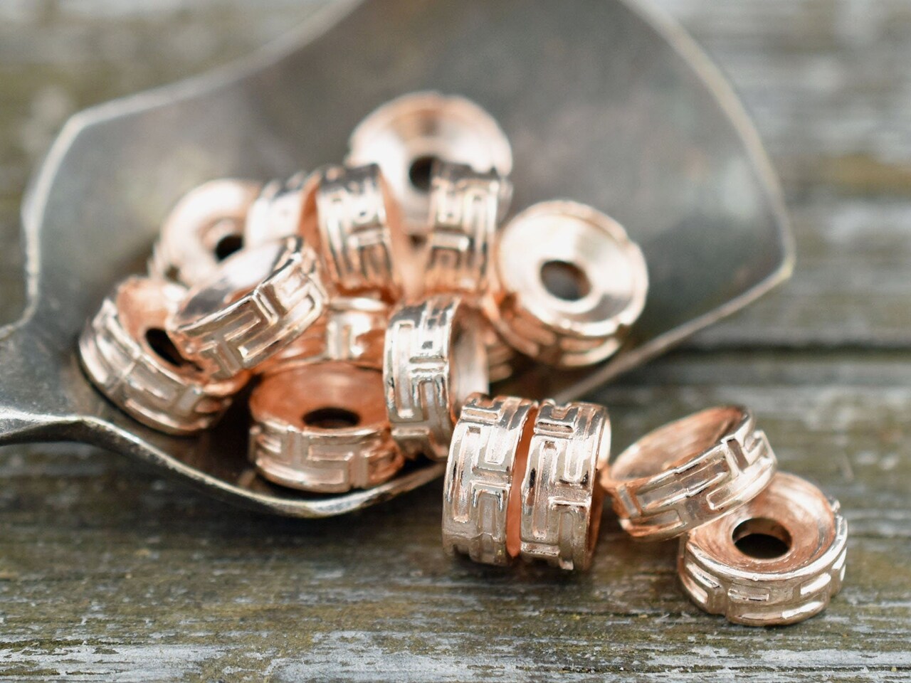 Rose gold 2025 spacer beads